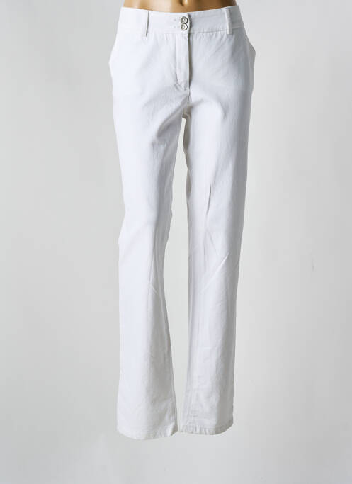 Pantalon drept alb SAINT HILAIRE femeie