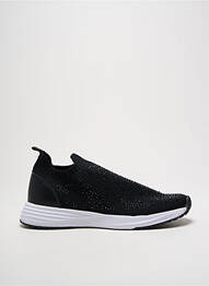 Adidași țesătură satinată toc de 4 la 6 cm negru GEMO femme