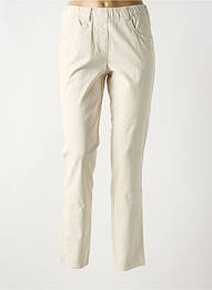 Jegging țesătură poplin mărime normală bej ADELINA BY SCHEITER femme