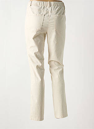 Jegging țesătură poplin mărime normală bej ADELINA BY SCHEITER femeie