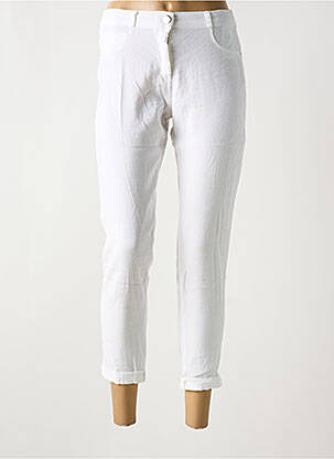 Pantalon 7/8 talie elastică mărime normală alb EAST DRIVE femeie