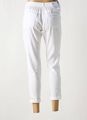 Pantalon 7/8 talie elastică mărime normală alb EAST DRIVE femeie