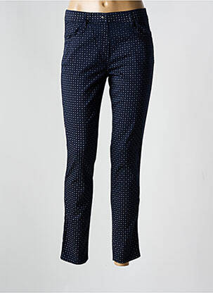 Pantalon slim talie elastică mărime normală albastru EAST DRIVE femeie
