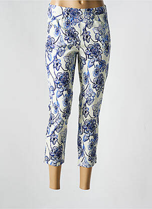 Pantalon trei sferturi albastru ADELINA BY SCHEITER femeie