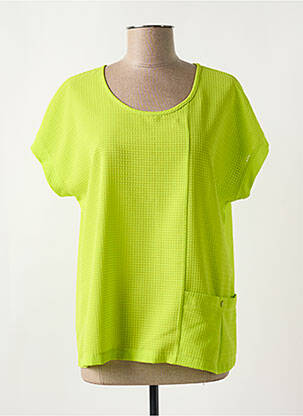Tricou croială dreaptă mâneci scurte verde JOSEPH RIBKOFF femeie