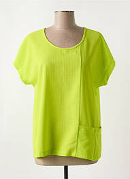 Tricou croială dreaptă mâneci scurte verde JOSEPH RIBKOFF femme