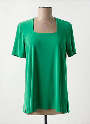 Tricou croială dreaptă mâneci scurte verde JOSEPH RIBKOFF femeie