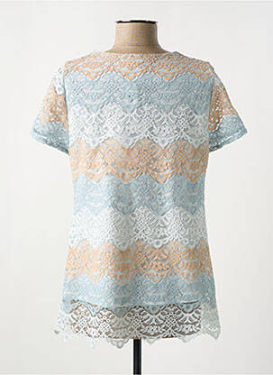 Tricou croială dreaptă mâneci scurte albastru GREGORY PAT femeie