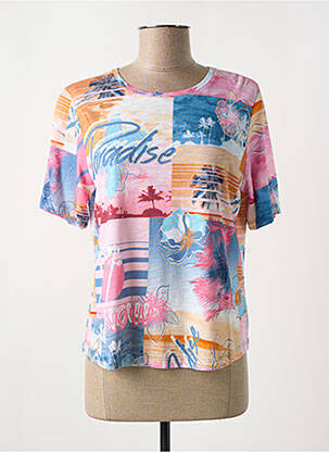 Tricou imprimeu fantezie mâneci scurte roz THOMAS RABE femeie