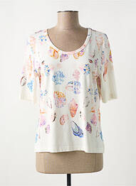 Tricou imprimeu fantezie mâneci scurte alb ANANKE femme