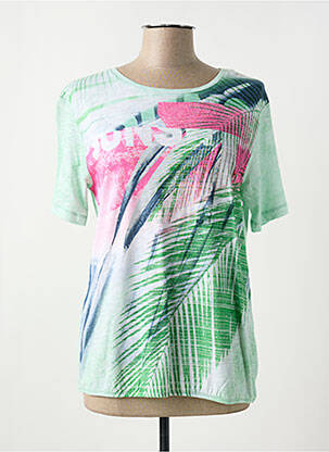 Tricou imprimeu fantezie mâneci scurte verde THOMAS RABE femeie