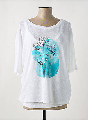 Tricou alb MARBLE femeie