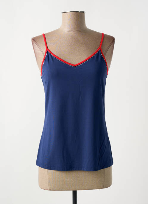 Maiou elasticitate fără mâneci albastru FUEGO WOMAN femme