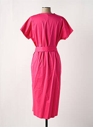 Rochie midi mâneci scurte mâneci scurte roz CAROLINE BISS femeie