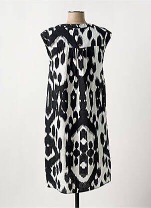 Rochie midi țesătură crep mâneci scurte negru STREET ONE femeie
