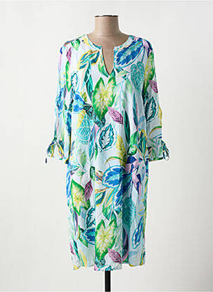 Rochie scurtă croială fluidă mâneci 3/4 albastru LE COMTE femeie