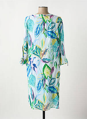 Rochie scurtă croială fluidă mâneci 3/4 albastru LE COMTE femeie