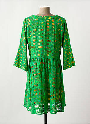 Rochie scurtă mâneci 3/4 mâneci 3/4 verde YESS. femeie
