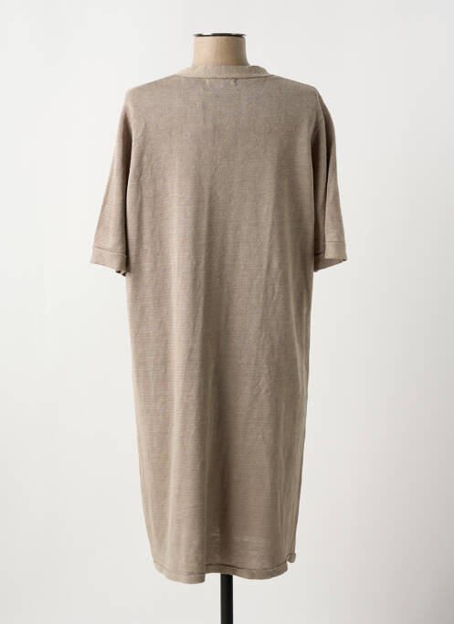 Rochie pulover maro DOREE CACHEMIRE femeie