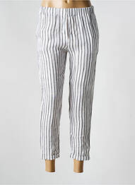 Pantalon 7/8 talie elastică mărime normală alb ROSSO 35 femme