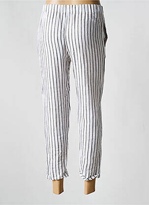 Pantalon 7/8 talie elastică mărime normală alb ROSSO 35 femeie