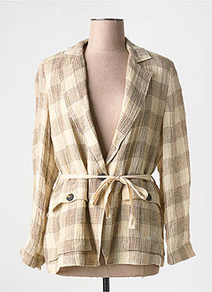 Jachete casual guler tip costum bej DIEGA femeie