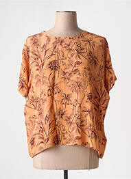 Top imprimeu fantezie mâneci scurte portocaliu ATTIC AND BARN femme