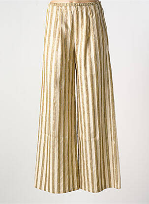 Pantalon evazat auriu FORTE-FORTE femeie