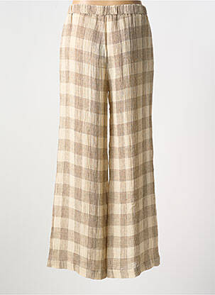 Pantalon larg buzunare bej DIEGA femeie
