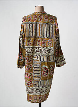 Rochie midi mâneci lungi mâneci lungi maro DIEGA femeie