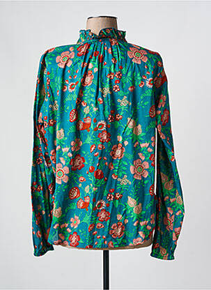 Cămașă imprimeu floral mâneci lungi verde LEON & HARPER femeie
