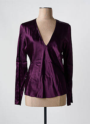 Top croială cambrată mâneci lungi violet FORTE-FORTE femeie