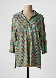 Cămașă croială cambrată mâneci 3/4 verde SIYU femme