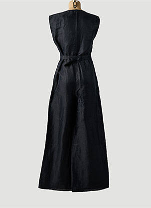 Salopetă-pantalon țesătură crep fără mâneci negru ATTIC AND BARN femeie
