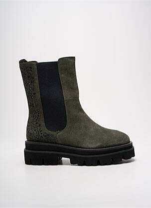 Botine/ghete toc mic toc de 4 la 6 cm verde ALMA EN PENA femeie