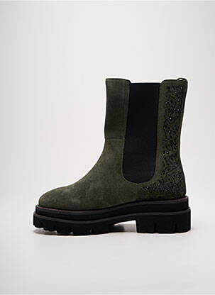 Botine/ghete toc mic toc de 4 la 6 cm verde ALMA EN PENA femeie