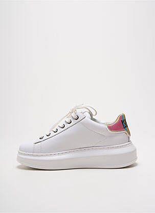 Adidași material neted toc de 4 la 6 cm alb KARL LAGERFELD femeie