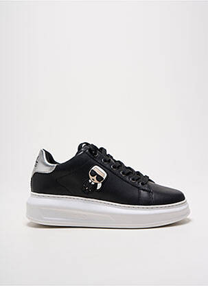 Adidași material neted toc de 4 la 6 cm negru KARL LAGERFELD femeie