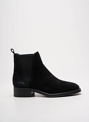 Botine/ghete nubuc toc plat până la 3 cm negru ALPE femeie