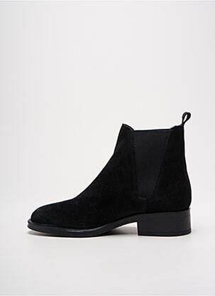 Botine/ghete nubuc toc plat până la 3 cm negru ALPE femeie