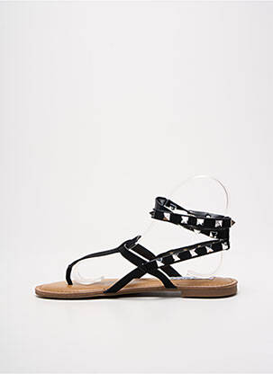 Șlapi țesătură satinată toc plat până la 3 cm negru STEVE MADDEN femeie