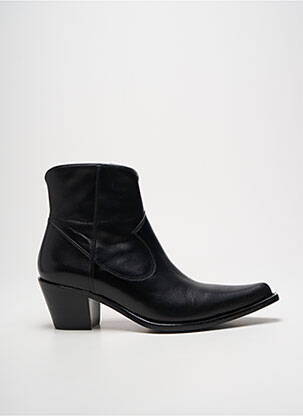 Botine/ghete material neted toc de 4 la 6 cm negru FREE LANCE femeie