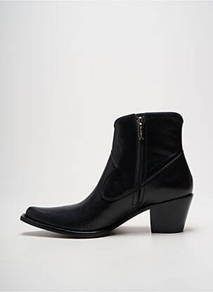 Botine/ghete material neted toc de 4 la 6 cm negru FREE LANCE femeie