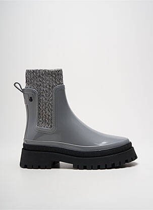 Botine/ghete material neted toc de 4 la 6 cm gri LEMON JELLY femeie