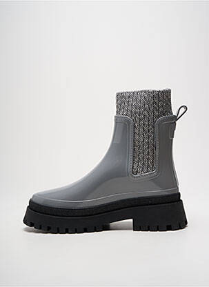Botine/ghete material neted toc de 4 la 6 cm gri LEMON JELLY femeie