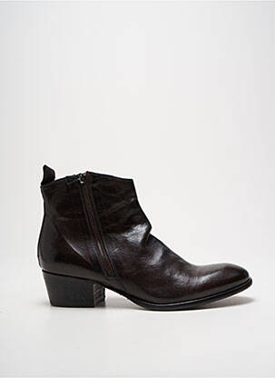Botine/ghete material neted toc de 4 la 6 cm maro STURLINI femeie