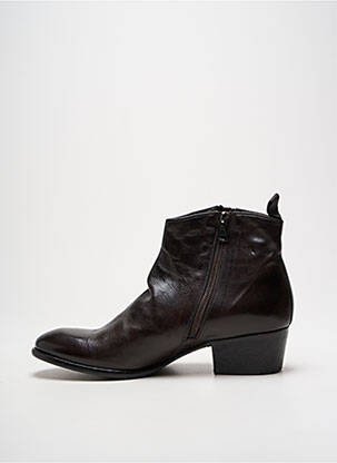 Botine/ghete material neted toc de 4 la 6 cm maro STURLINI femeie