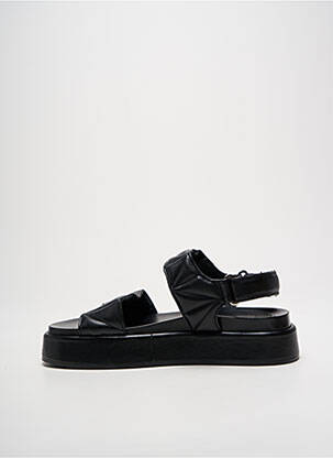 Sandale/pantofi decupați material neted toc de 4 la 6 cm negru BILLIBI femeie