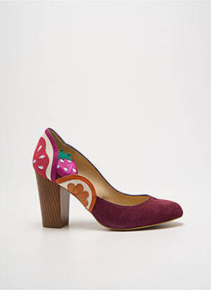 Pantofi cu toc nubuc toc de 7 la 9 cm violet MELLOW YELLOW femeie