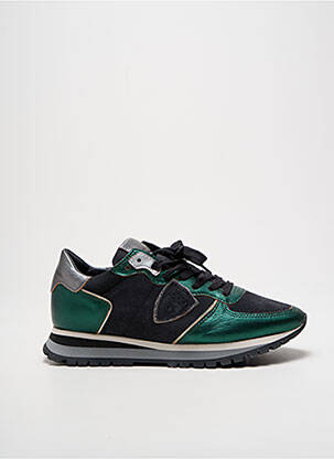 Adidași material neted toc plat până la 3 cm verde PHILIPPE MODEL femeie